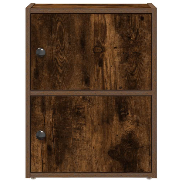 Estantería de madera de ingeniería roble ahumado 40x24x52 cm M 4