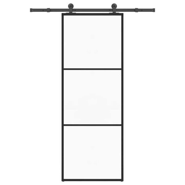 Puerta corredera con set herrajes vidrio ESG aluminio 76x205 cm D
