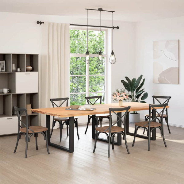 Pés para mesa de jantar em formato de U. 3 peças. preto. 100x(72-73) cm. aço M 2