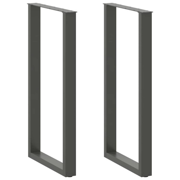 Patas mesa centro forma U 2uds acero antracita 60x(110-111) cm D