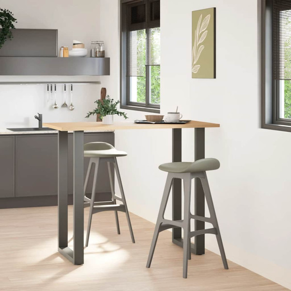 Pernas de mesa de centro em U 2 peças aço antracite 60x(110-111) cm M 2