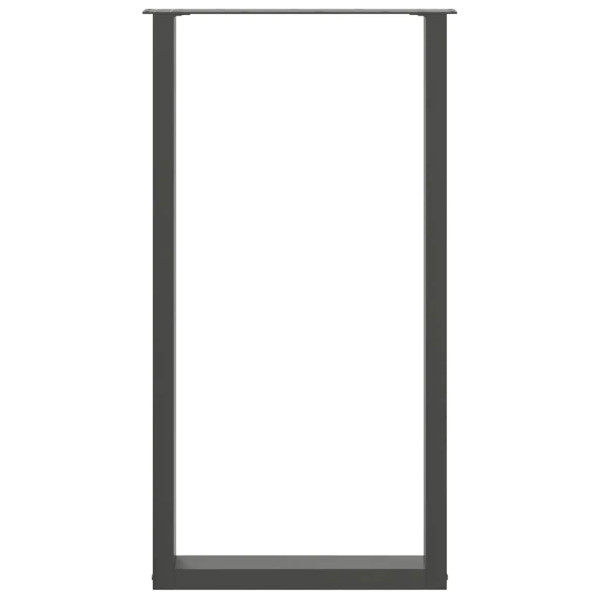 Patas mesa centro forma U 2uds acero antracita 60x(110-111) cm M 5