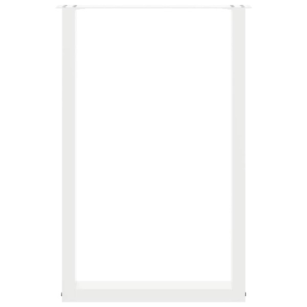 Patas de mesa de centro forma U 2uds acero blanco 60x(90-91) cm M 5
