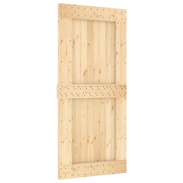 Puerta corredera con herrajes madera maciza de pino 95x210 cm M 3