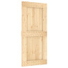 Puerta corredera con herrajes madera maciza de pino 95x210 cm 3