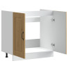 Mueble bajo para fregadero Kalmar roble artesanal 80x46x81.5 cm 5