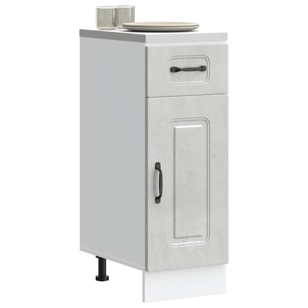 Mueble bajo de cocina Kalmar madera de ingeniería gris hormigón D