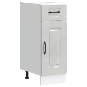 Mueble bajo de cocina Kalmar madera de ingeniería gris hormigón H