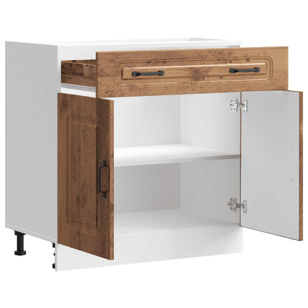 Mueble bajo de cocina Kalmar de madera antigua de ingeniería M 5