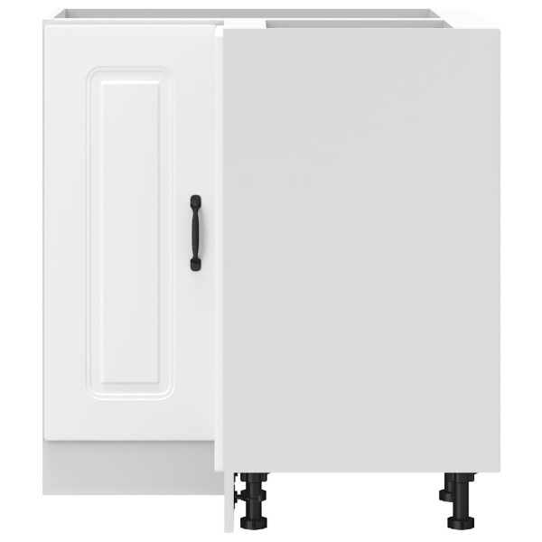 Mueble bajo esquinero de cocina Kalmar madera ingeniería blanca M 4