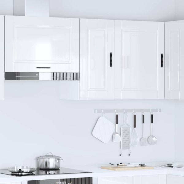 Armario pared cocina Porto madera ingeniería blanca alto brillo M 3