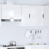 Armario pared cocina Porto madera ingeniería blanca alto brillo 3