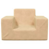 Sofá infantil pelúcia macia cor creme 3
