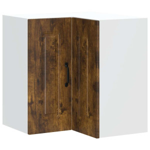 Armario de cocina de esquina de pared Kalmar roble ahumado H