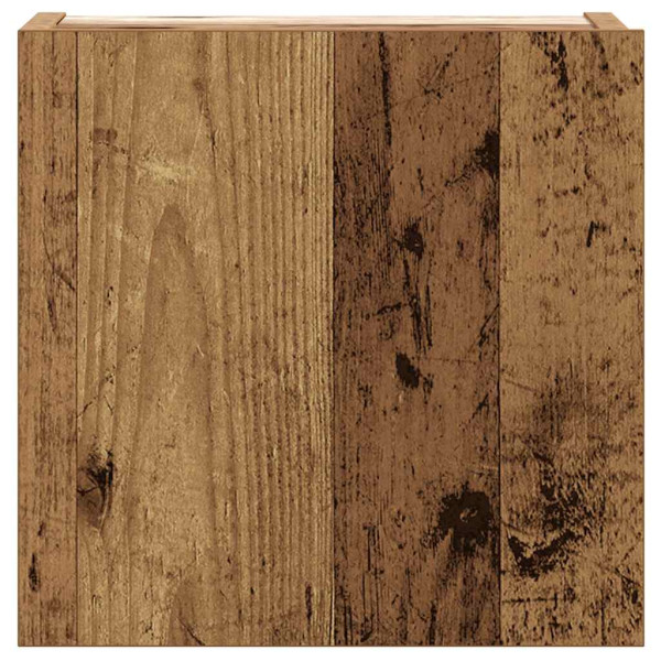 Conjunto de mueble de TV 6 piezas montado la pared madera vieja M 5