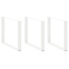 Pés de mesa de jantar em forma de U. 3 peças. branco. 100x (72-73) cm. aço 1