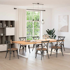 Pés de mesa de jantar em forma de U. 3 peças. branco. 100x (72-73) cm. aço H