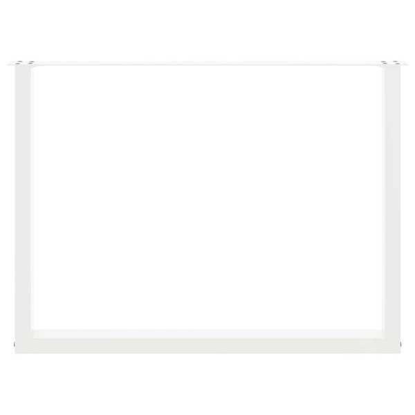 Patas mesa centro forma de U 2 uds acero blanco 100x(72-73) cm M 5