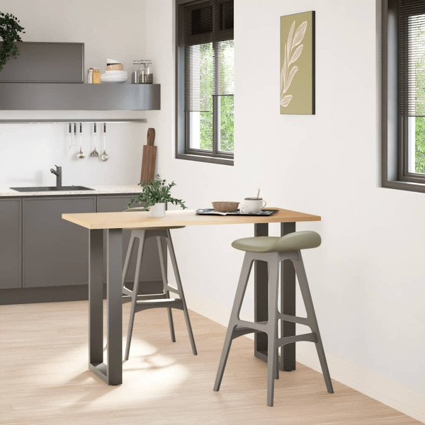 Pernas de mesa de centro em U 2 peças aço antracite 40x(90-91) cm M 2