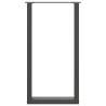 Pernas de mesa de centro em U 2 peças aço antracite 40x(90-91) cm 5