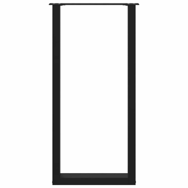 Patas de mesa de centro forma U 2uds acero negro 50x(100-101)cm M 5