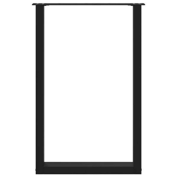 Pés de mesa de bar em forma de U. 2 peças. preto. 60x(90-91) cm. aço M 5
