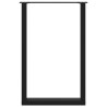 Pés de mesa de bar em forma de U. 2 peças. preto. 60x(90-91) cm. aço 5