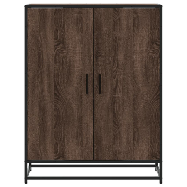 Zapatero de madera y metal marrón roble 75x38x97.5 cm M 4