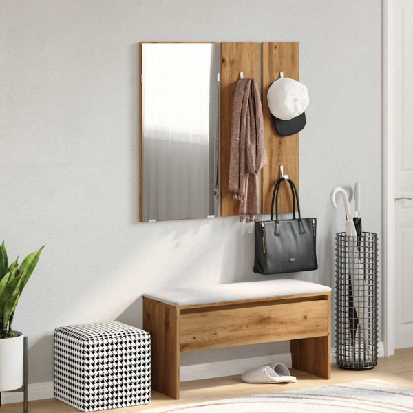 Set de muebles recibidor madera contrachapada roble artesanal M 2