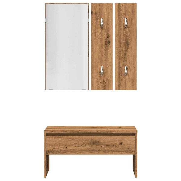 Set de muebles recibidor madera contrachapada roble artesanal M 5