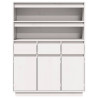 Aparador alto 89x34x116.5 cm madeira de pinho maciça branco 5