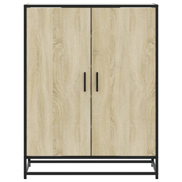 Zapatero de madera y metal roble Sonoma 75x38x97.5 cm M 4