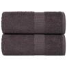 Toalhas de bidé 2 pcs 30x50 cm 360 gsm 100% algodão antracite 1