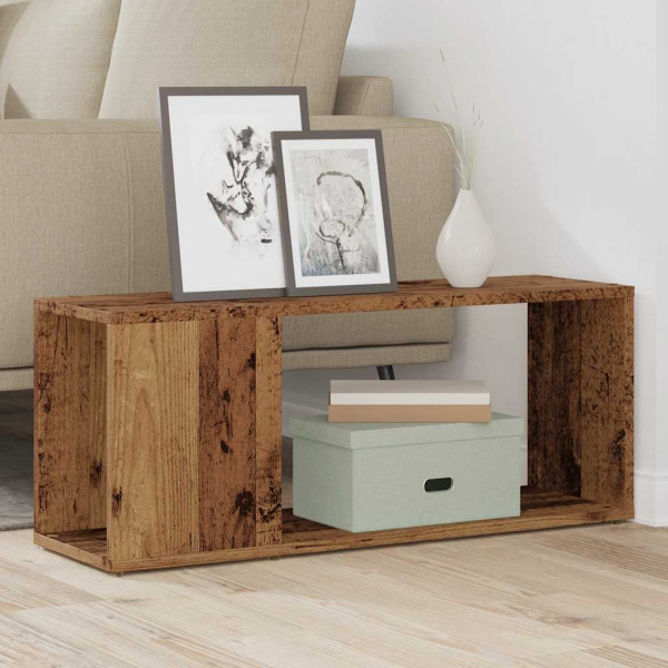 Mueble de TV madera de ingeniería envejecida 80x24x32 cm M 3