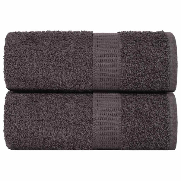 Toallitas de baño 2 uds antracita 15x21 cm 360 gsm 100% algodón D