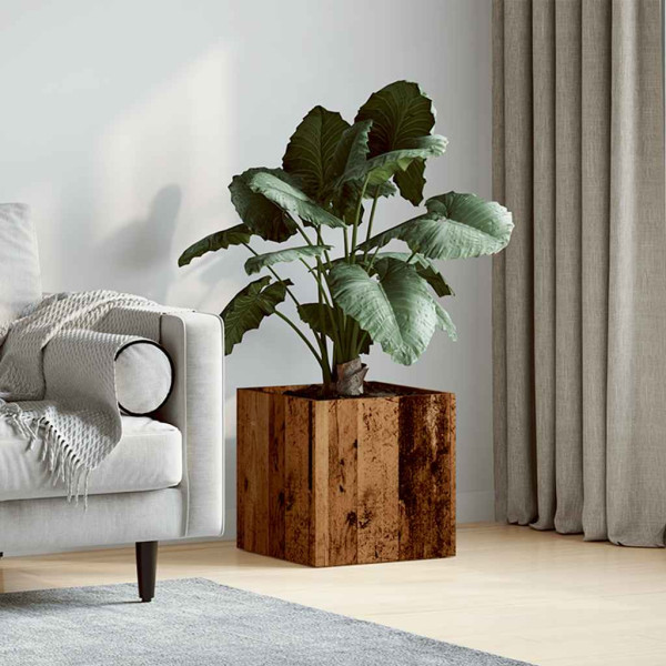 Jardinera de madera contrachapada madera vieja 40x40x40 cm M 3