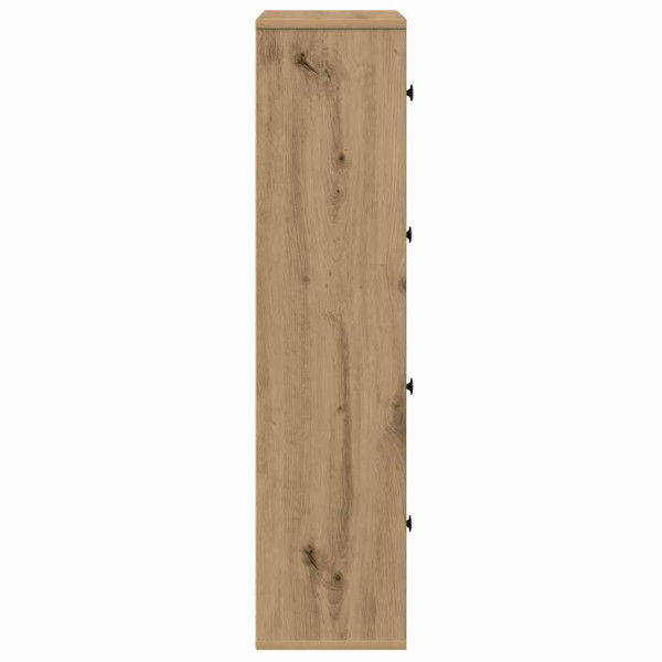 Estantería de madera de ingeniería roble artisan 60x24x101.5 cm M 5