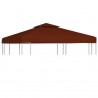 Toldo de cenador 2 niveles terracota 310 g/m² 3x3 m 1