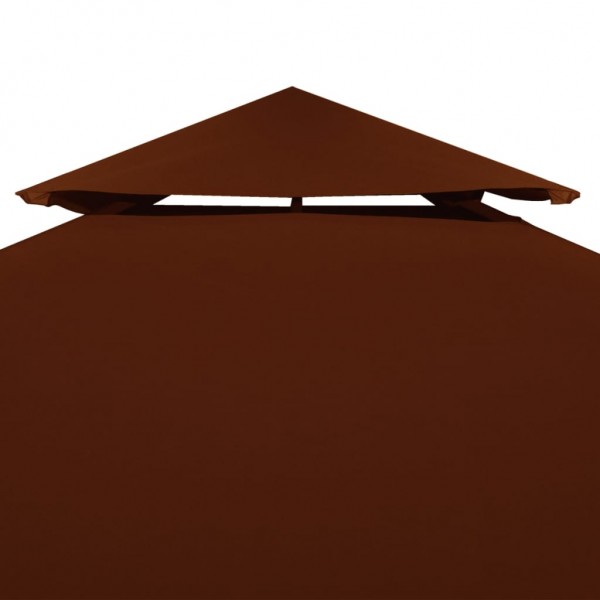 Cobertura gazebo c/ 2 camadas 310 g/m² 3x3 m terracota M 5
