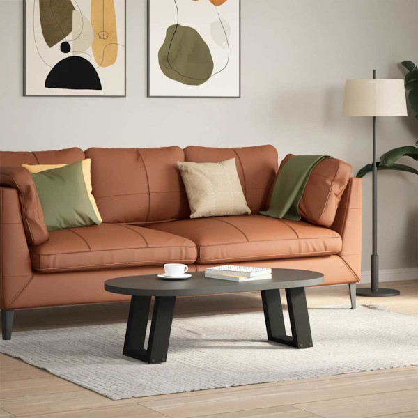 Pés para mesa de centro em formato de U. 2 peças. preto. 30x(30-31) cm. aço M 3