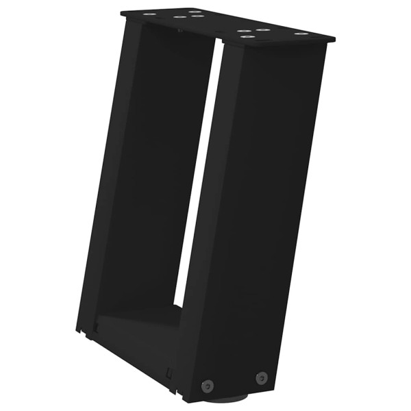 Pés para mesa de centro em formato de U. 2 peças. preto. 30x(30-31) cm. aço M 4
