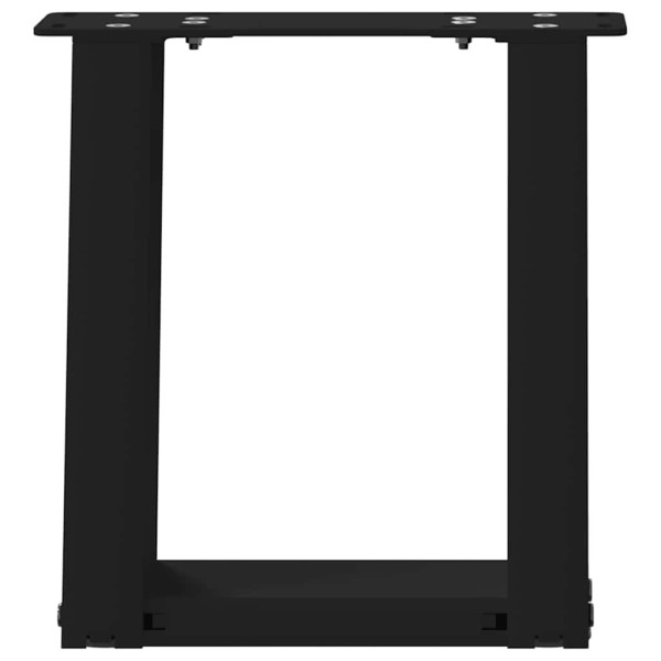 Pés para mesa de centro em formato de U. 2 peças. preto. 30x(30-31) cm. aço M 5
