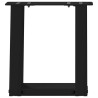Pés para mesa de centro em formato de U. 2 peças. preto. 30x(30-31) cm. aço 5