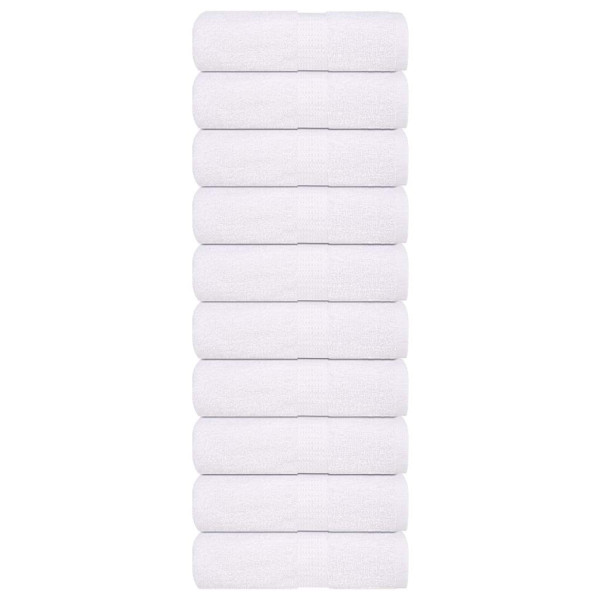 Toallas de visita 10 piezas blanco 30x50cm 360 gsm 100% algodón D