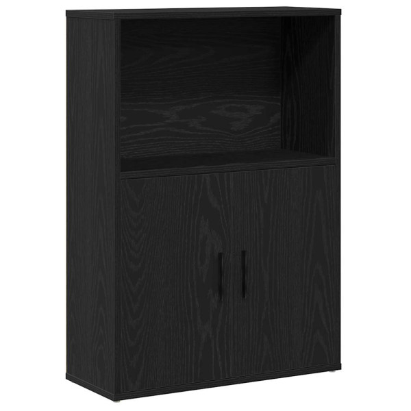 Librería de madera contrachapada roble negro 60x24x85 cm M 2