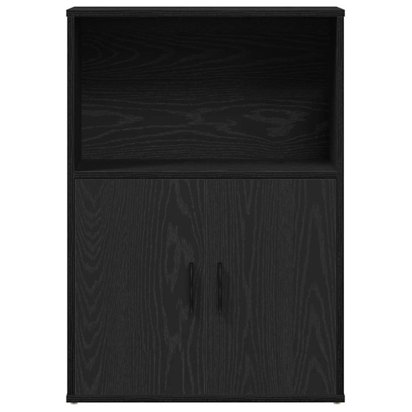 Librería de madera contrachapada roble negro 60x24x85 cm M 4