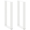Tabela central pernas forma U 2uds aço branco 50x(90-91) cm 1