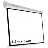 Pantalla manual videoproyector pared y techo phoenix 80´´ 1.4m x 1.4m ratio 1:1 - 16:9 - 4:3 posicion ajustable  - carcasa blanc 2