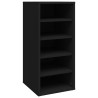 Mueble zapatero de madera contrachapada negro 31.5x35x70 cm 2