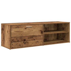 Mueble de TV madera contrachapada envejecida 120x34x37 cm H